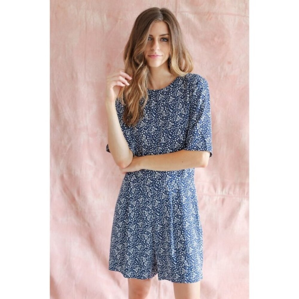 Just Female Gobi Playsuit- with open back- Blue